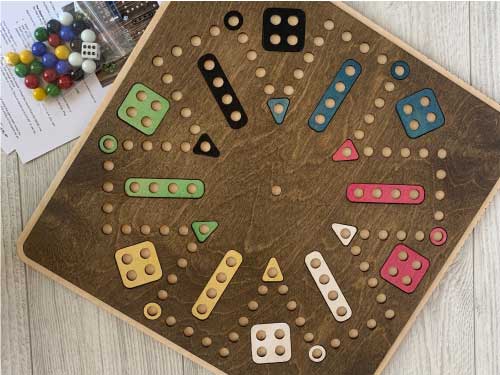 Aggravation Double Sided Laser Cut Wooden Board Game