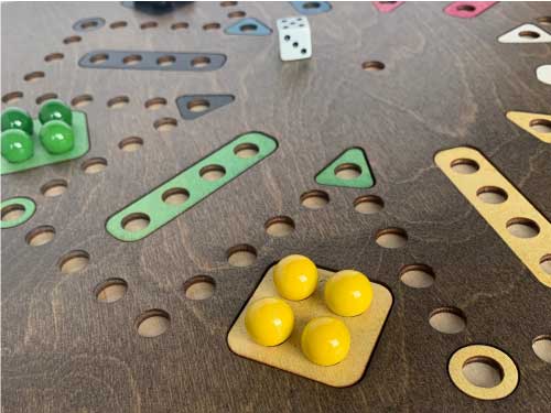 Aggravation 6 Player Laser Cut Wooden Board Game