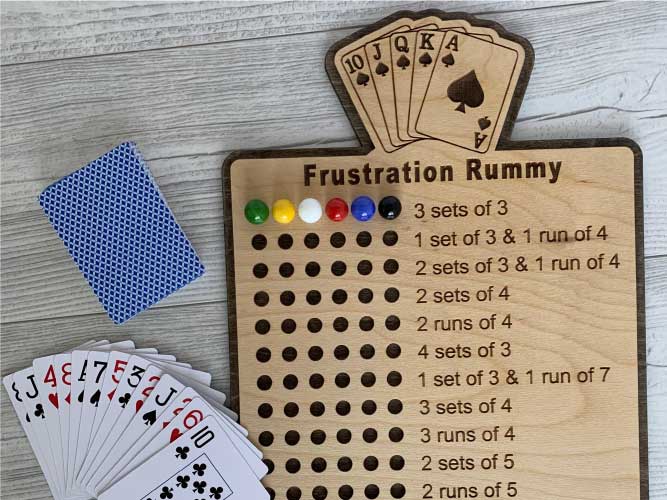 Frustration Rummy Wooden Board Game