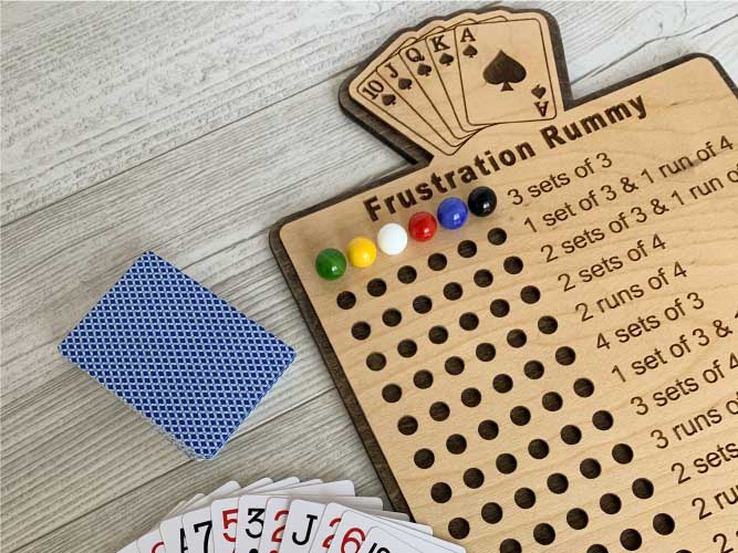 Frustration Rummy Wooden Board Game