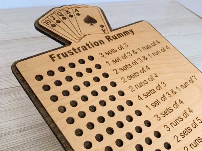 Frustration Rummy Wooden Board Game