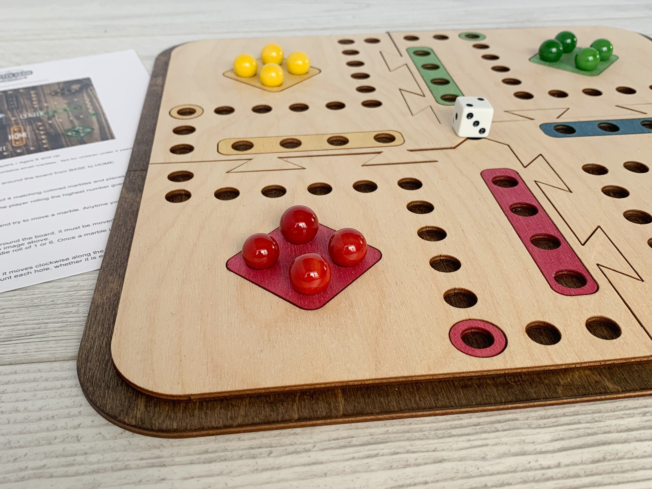 Aggravation Travel 4 player wooden board game