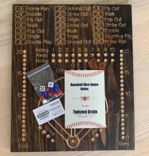 Baseball Dice Game | Wooden Baseball Game