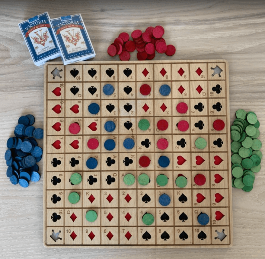 Wooden Sequence Board Game - Twisted Grain