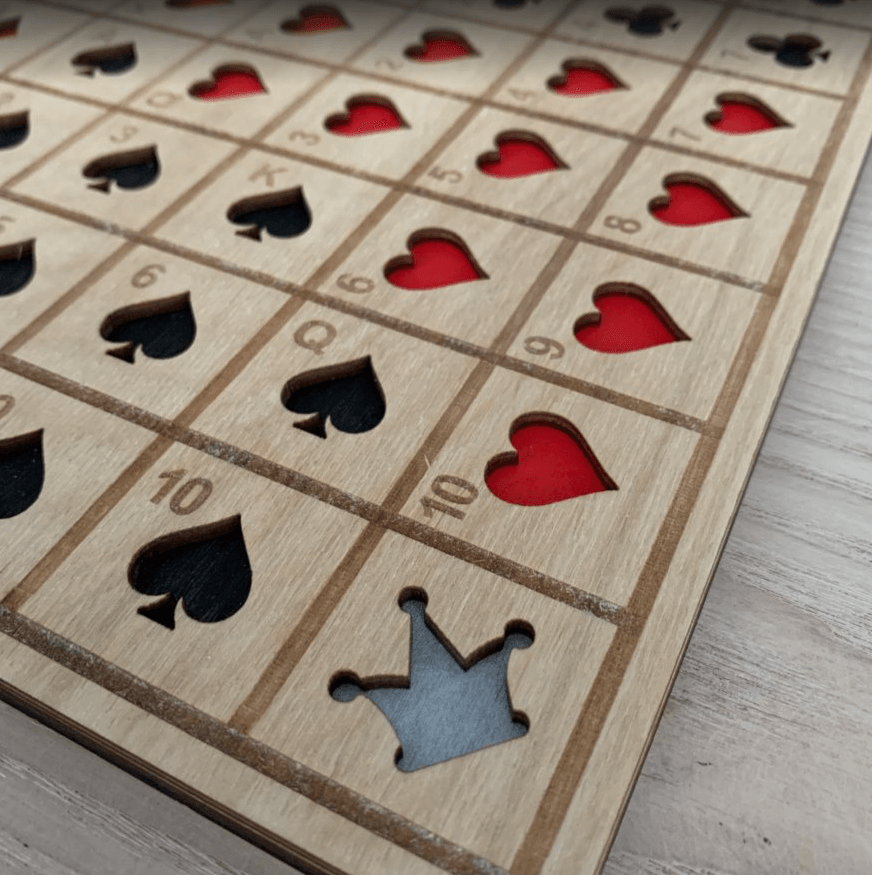Wooden Sequence Board Game - Twisted Grain